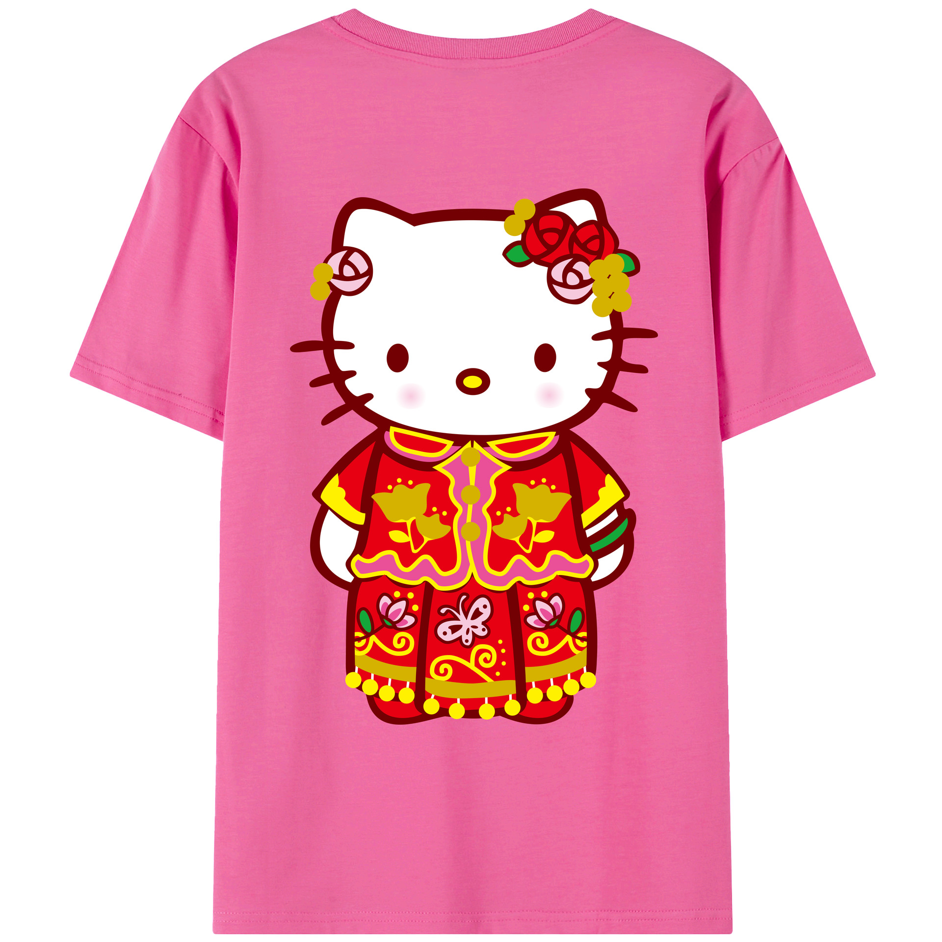 （画像用） Hello Kitty ハローキティ レディース半袖Tシャツ(バックプリント)